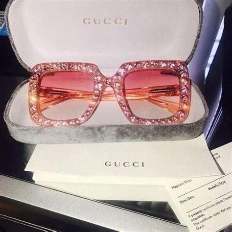 pink bling gucci sunglasses|pink rimless sunglasses.